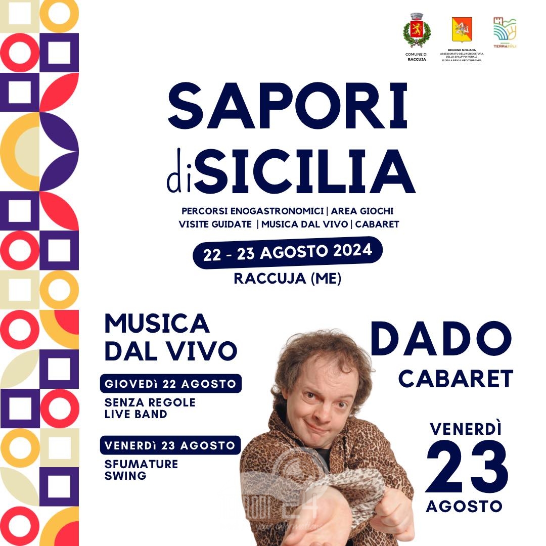 Raccuja – Il 22 e 23 agosto ritorna l’evento enogastronomico“Sapori di Sicilia”