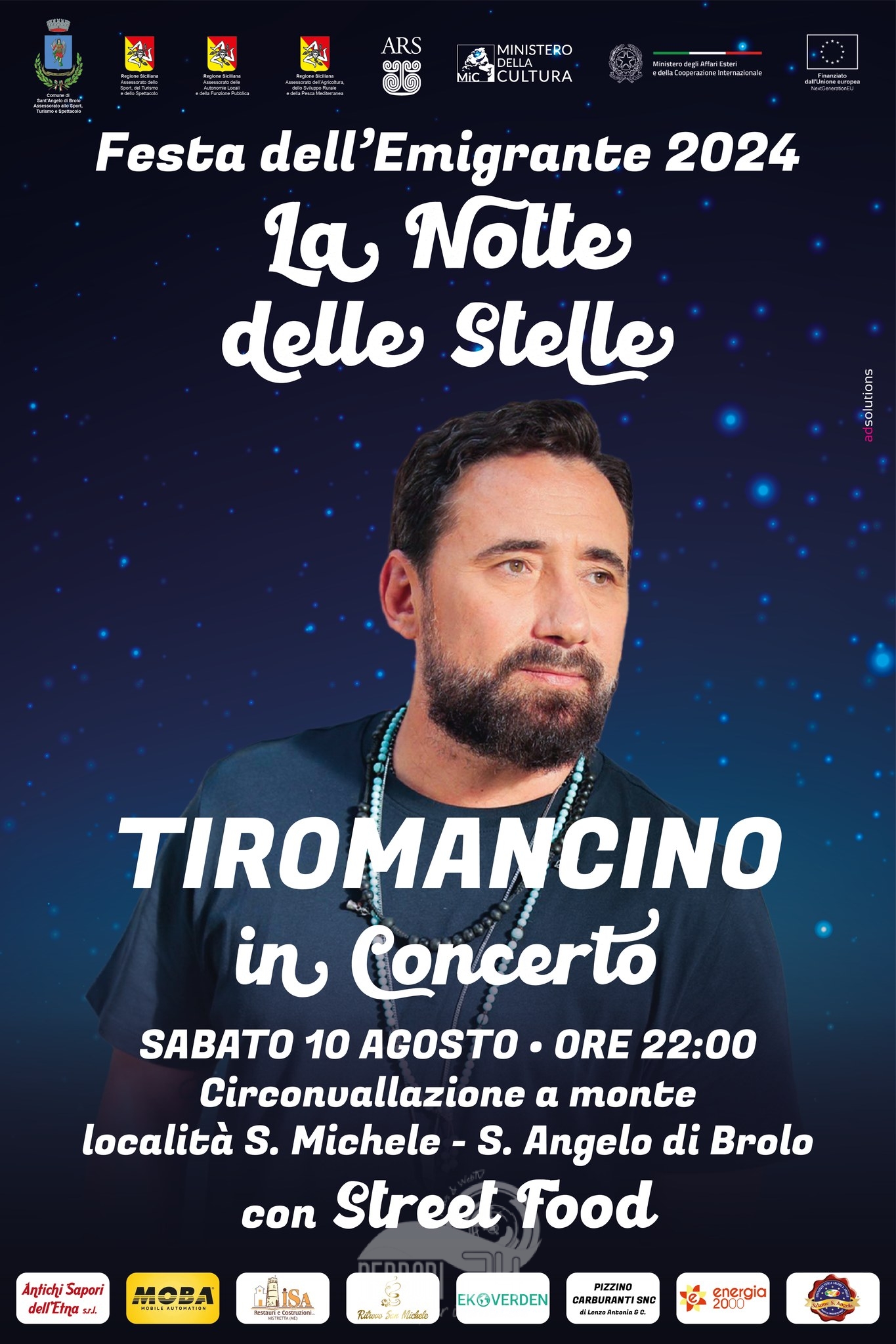 Sant’Angelo di Brolo – Il piano di viabilità per il concerto di stasera dei Tiromancino