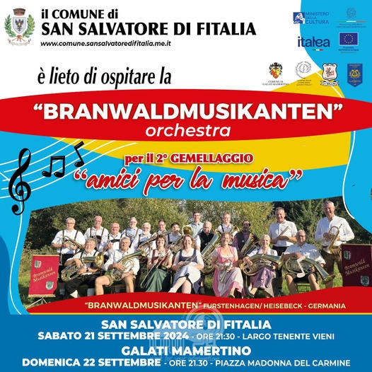 San Salvatore di Fitalia – Rinnovato il gemellaggio tedesco con le bande musicali