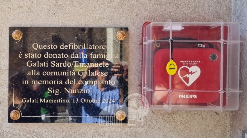 Galati Mamertino – Un defibrillatore per ricordare Nunzio Galati