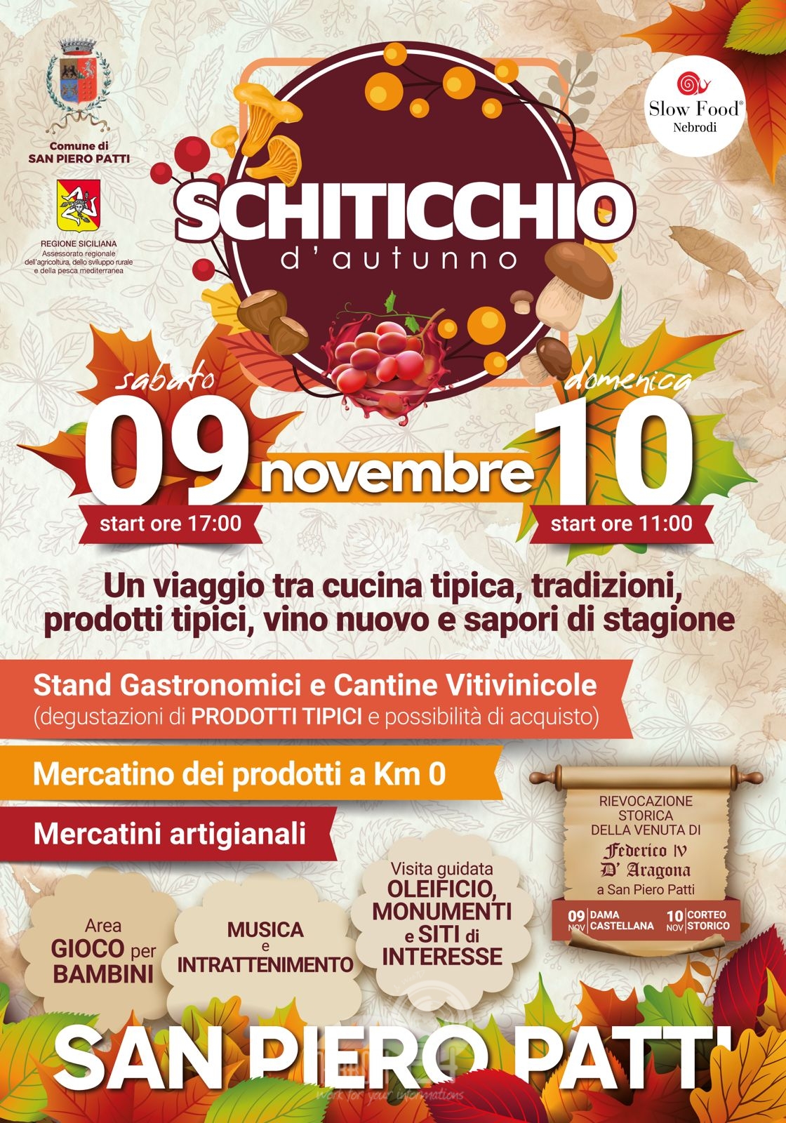 San Piero Patti – Ritorna nel prossimo weekend “Lo Schiticchio d’Autunno” l’appuntamento con lo street food di qualità