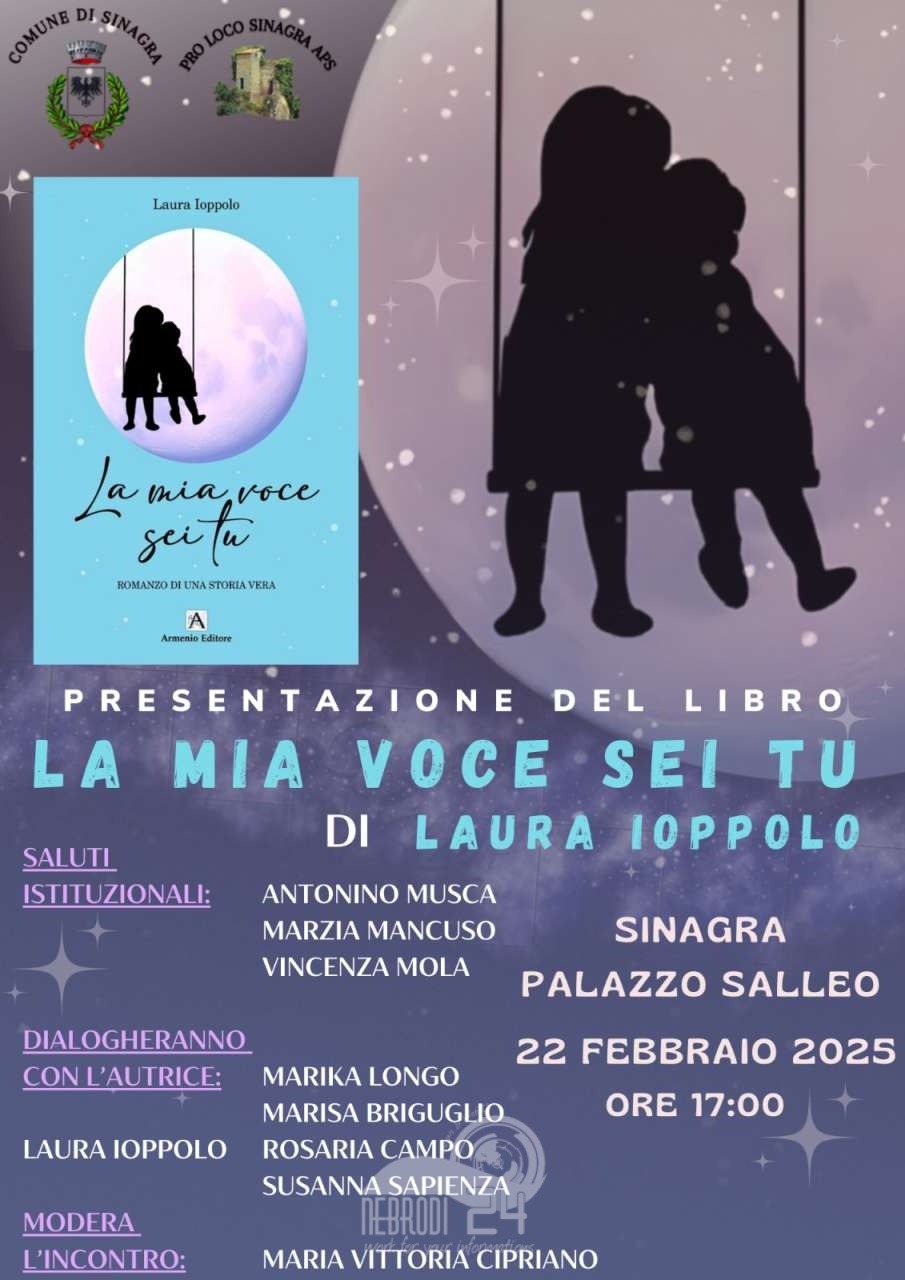 Sinagra – Presentazione del libro “La mia voce sei tu” di Laura Ioppolo